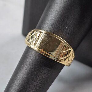 Mens Vintage Estate 14k Yellow Gold Ring 4.3g #E901